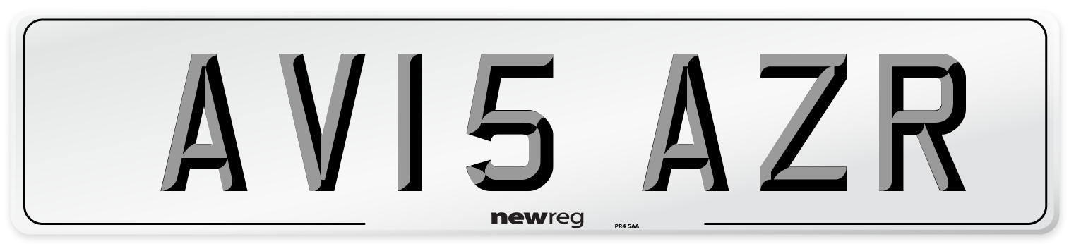 AV15 AZR Number Plate from New Reg